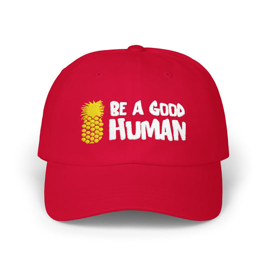 Be A Good Human Cartoon Dad Hat