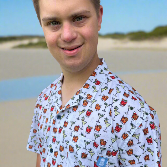 21 Pineapples "Cocktail" Button Up