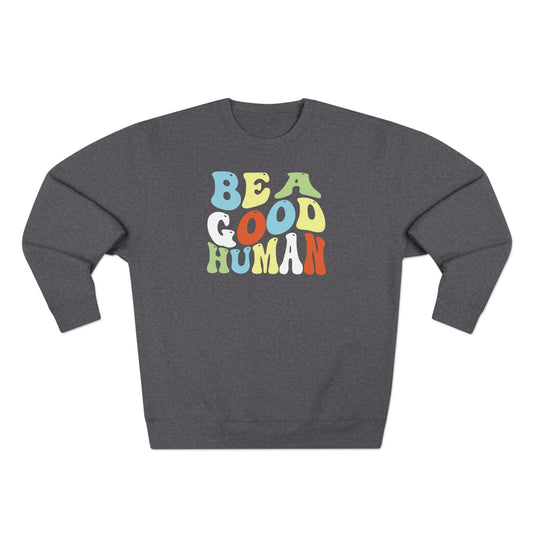 Be A Good Human Groovy Crewneck