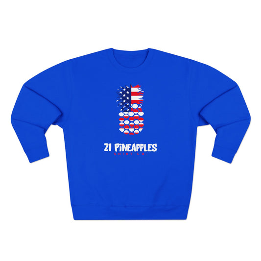 21 Pineapples American Flag Crewneck