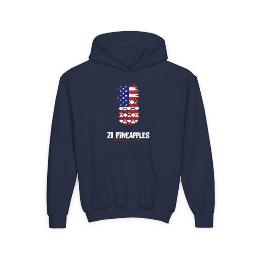 21 Pineapples American Flag YOUTH HOODIE