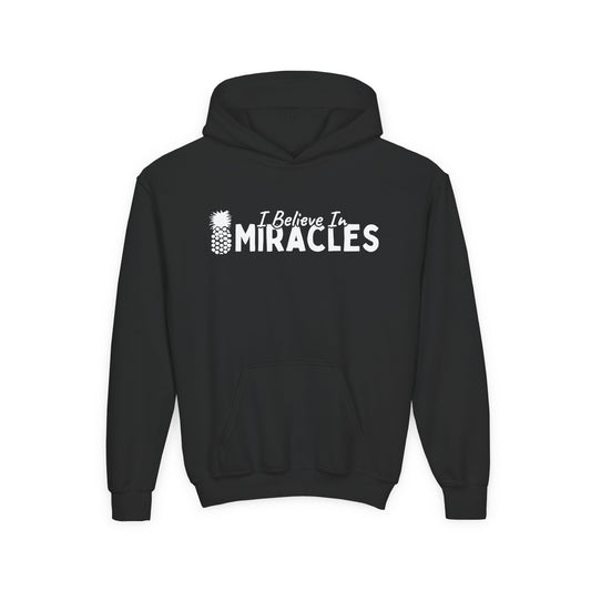 I Believe In Miracles White YOUTH Hoodie