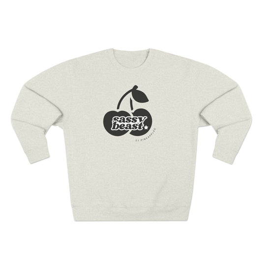 Sassy Cherries Black Crewneck