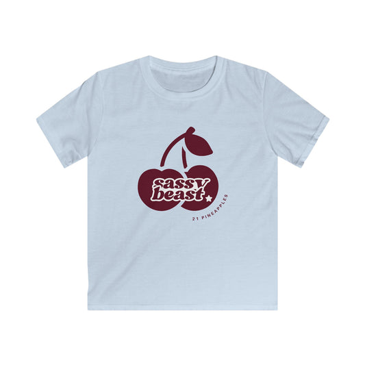 Sassy Beast Red Cherries YOUTH tee