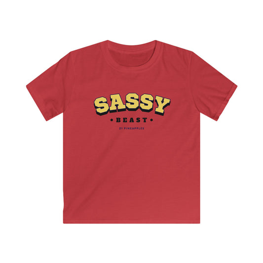Sassy Beast Varsity Yellow YOUTH Tee