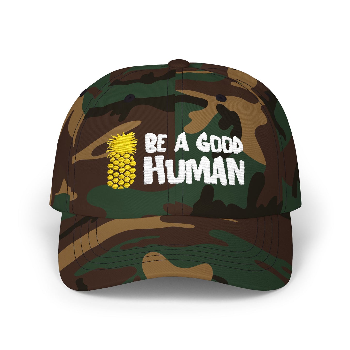 Be A Good Human Cartoon Dad Hat