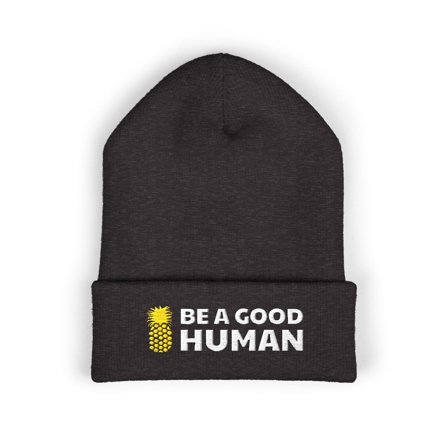 Be A Good Human Main Embroidered Beanie