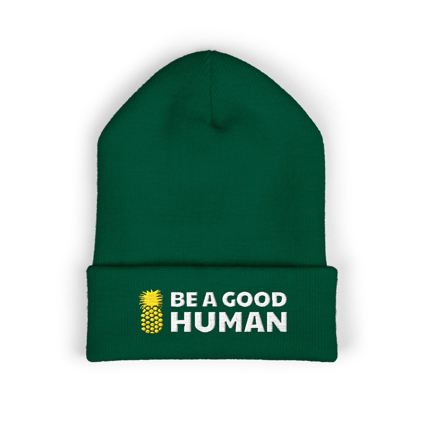 Be A Good Human Main Embroidered Beanie