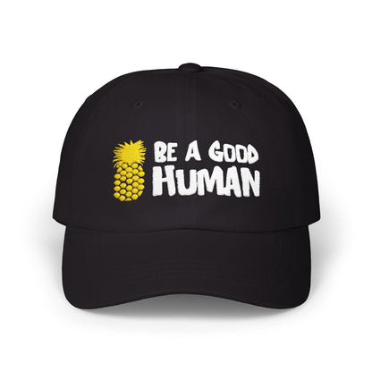 Be A Good Human Cartoon Dad Hat