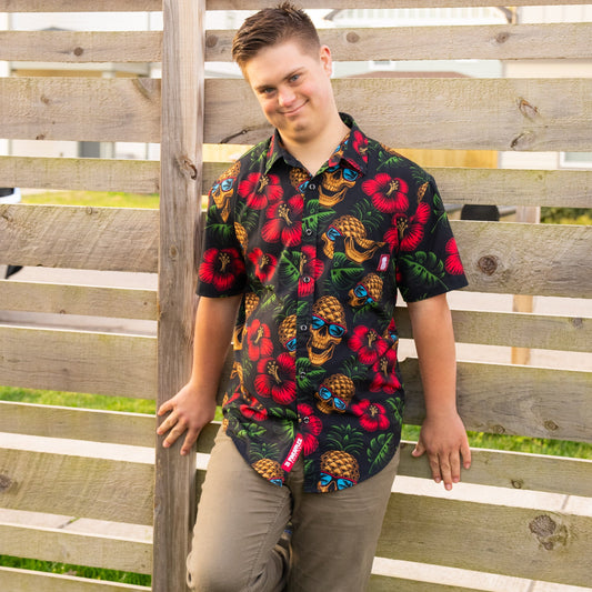 21 Pineapples "Rockin' Pineapples" Button Up