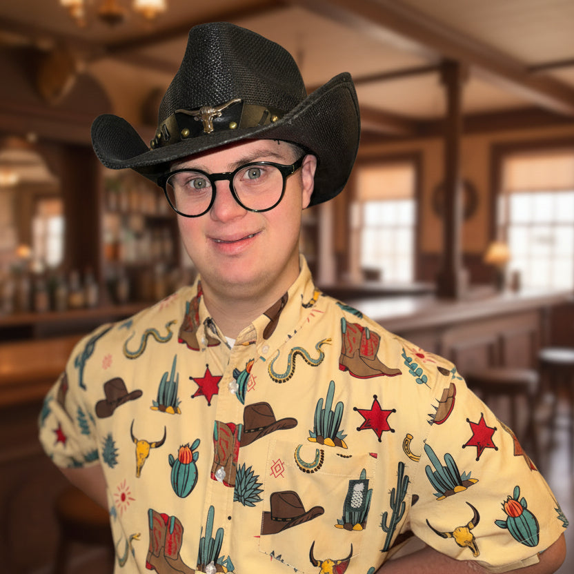 21 Pineapples "Yeehaw Cowboy" Button Up Shirt