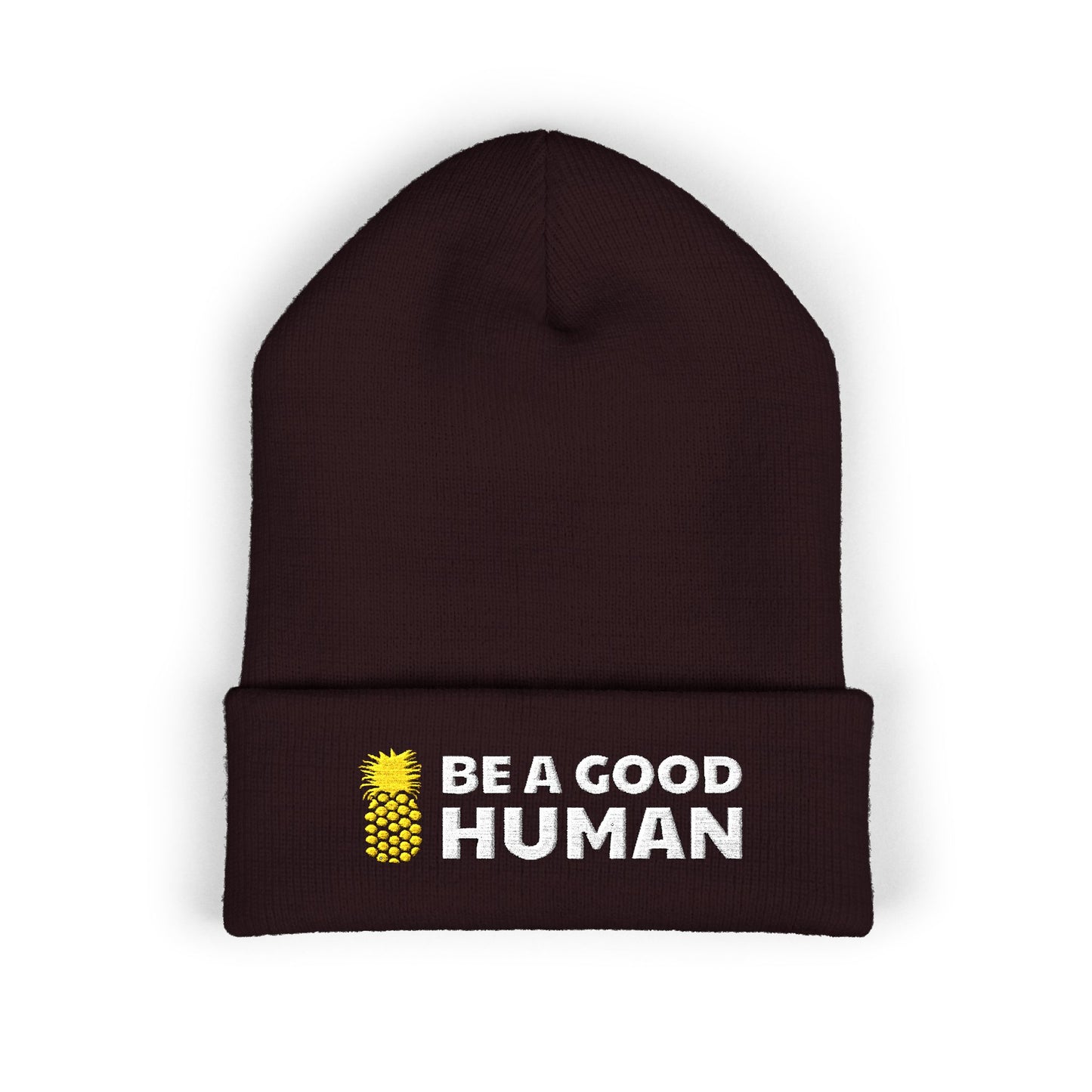 Be A Good Human Main Embroidered Beanie