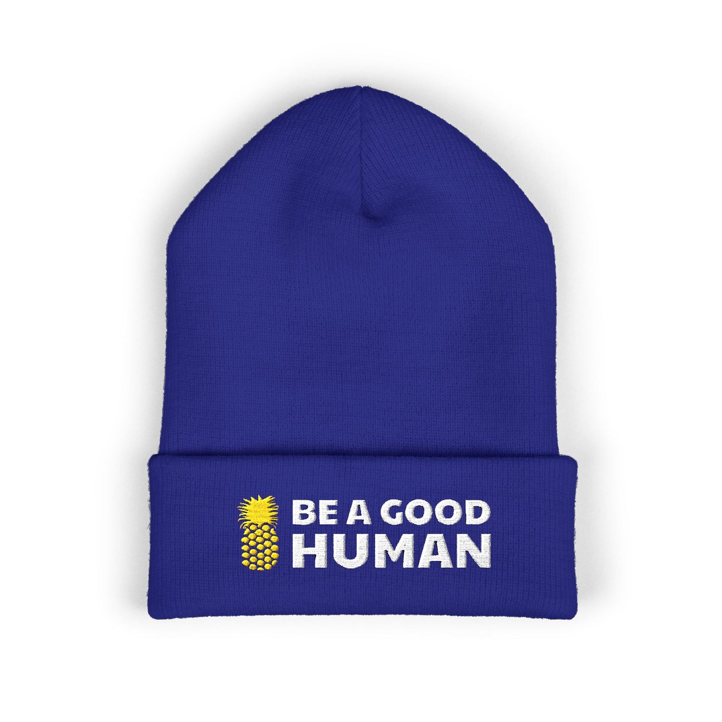 Be A Good Human Main Embroidered Beanie
