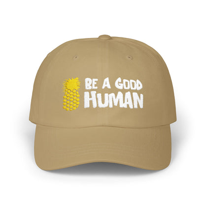 Be A Good Human Cartoon Dad Hat