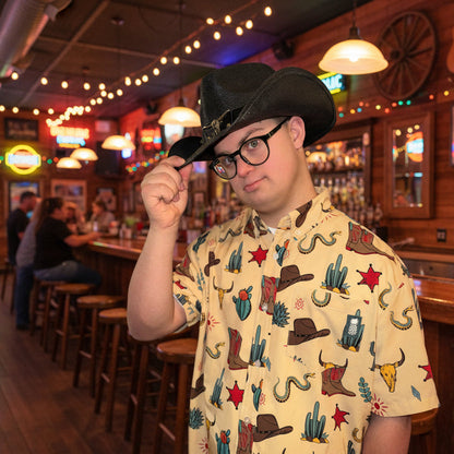 21 Pineapples "Yeehaw Cowboy" Button Up Shirt