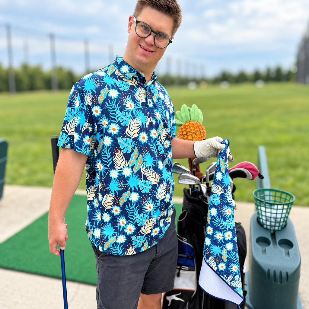 21 Pineapples "Palm & Bloom" Polo