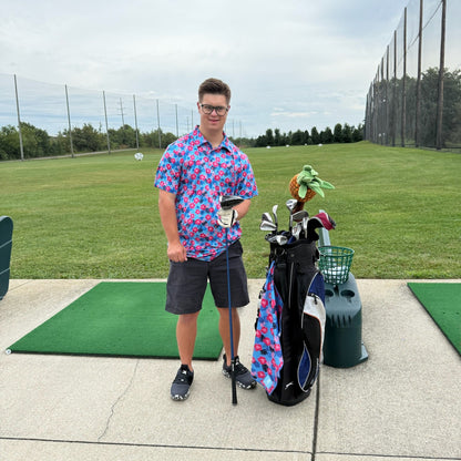 Floral Chevron Golf Towel