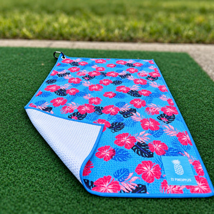 Floral Chevron Golf Towel