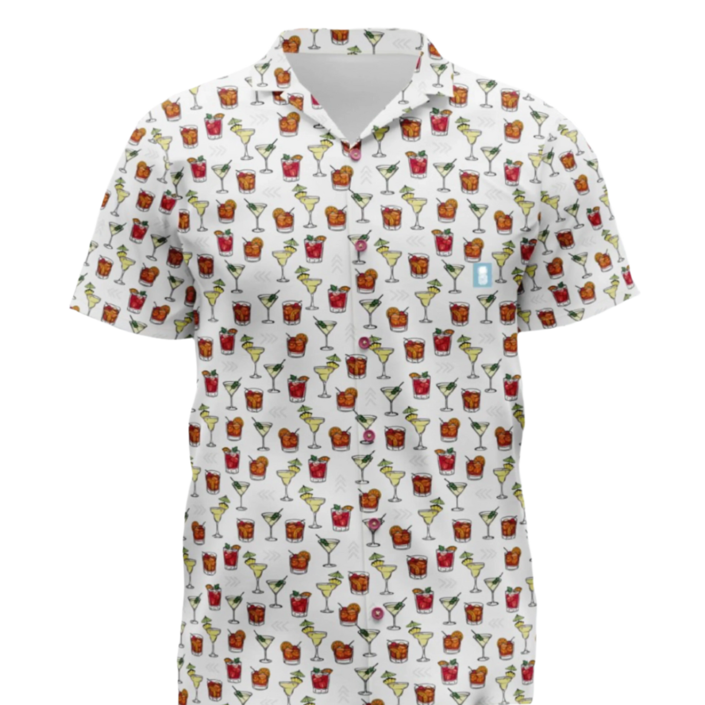 21 Pineapples "Cocktail" Button Up