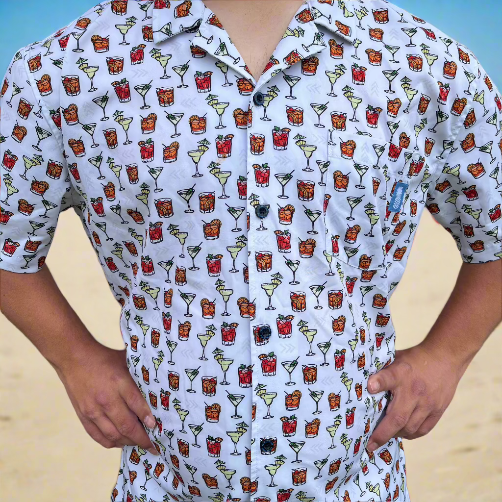 21 Pineapples "Cocktail" Button Up