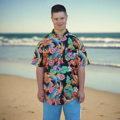 21 Pineapples "Orange Dragon" Button Up