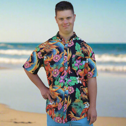 21 Pineapples "Orange Dragon" Button Up