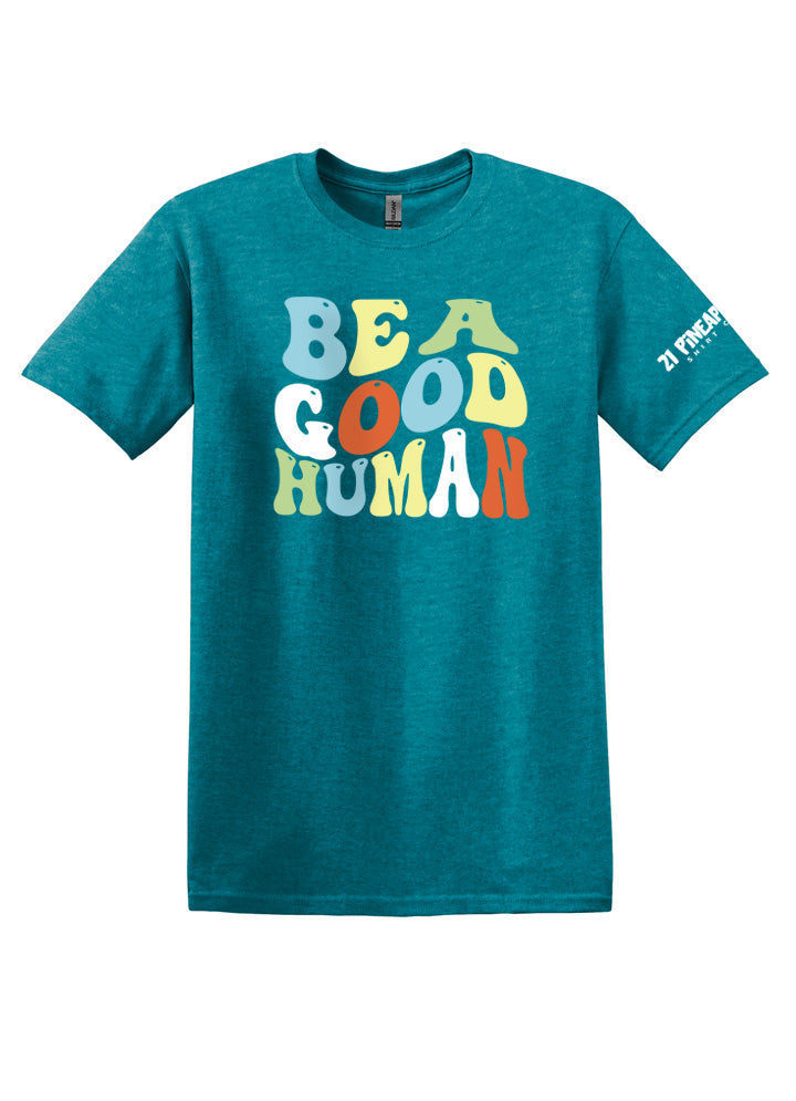 Be A Good Human Groovy Softstyle Tee