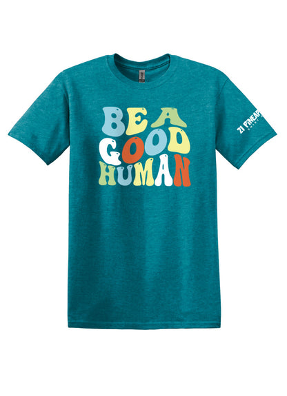 Be A Good Human Groovy Softstyle Tee