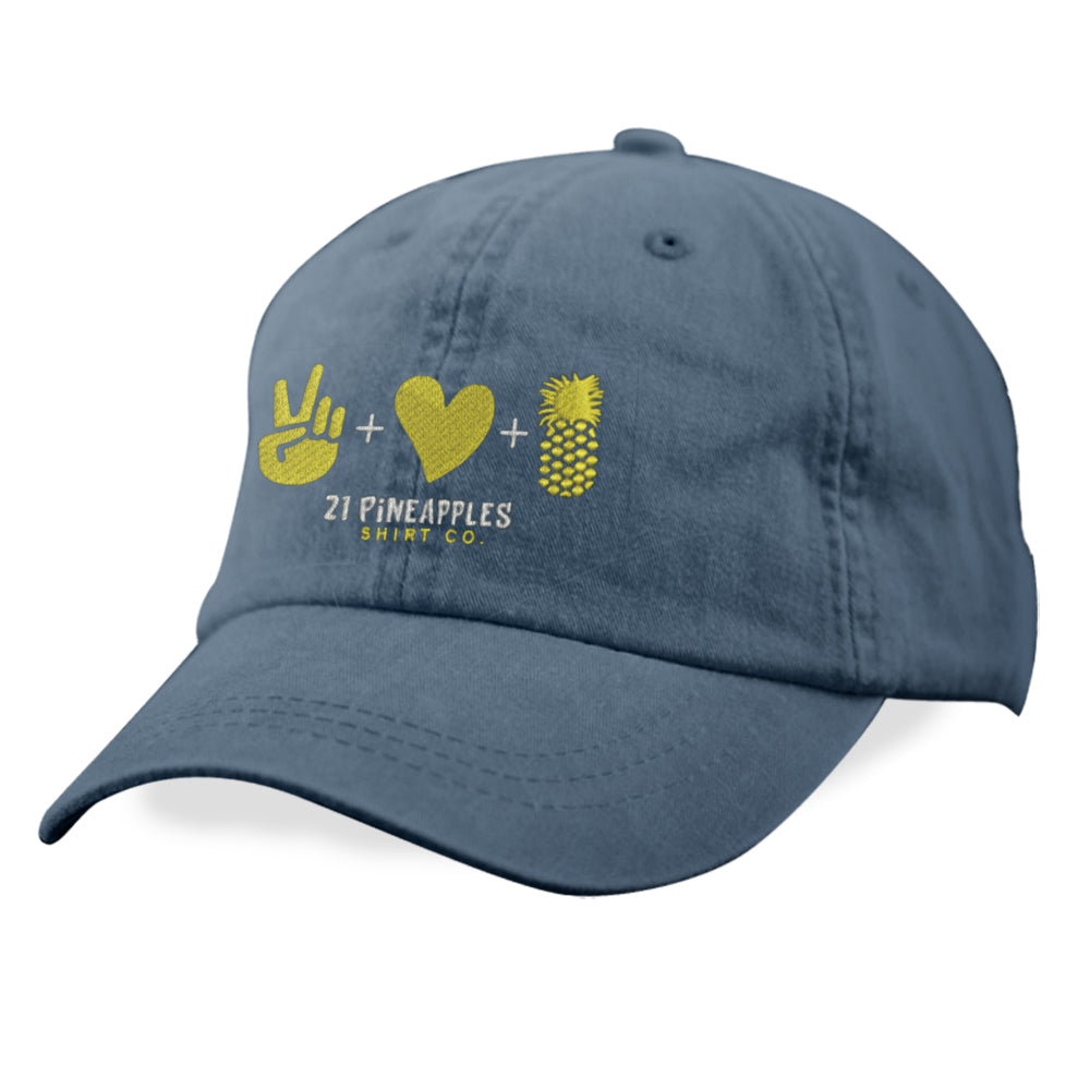 Peace Love Pineapple Twill Hat