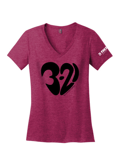 Heart Drip Women's V-Neck Tee