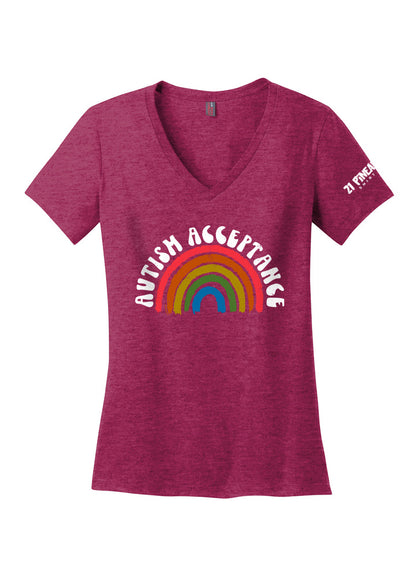 Autism Acceptance Women's V-Neck Tee