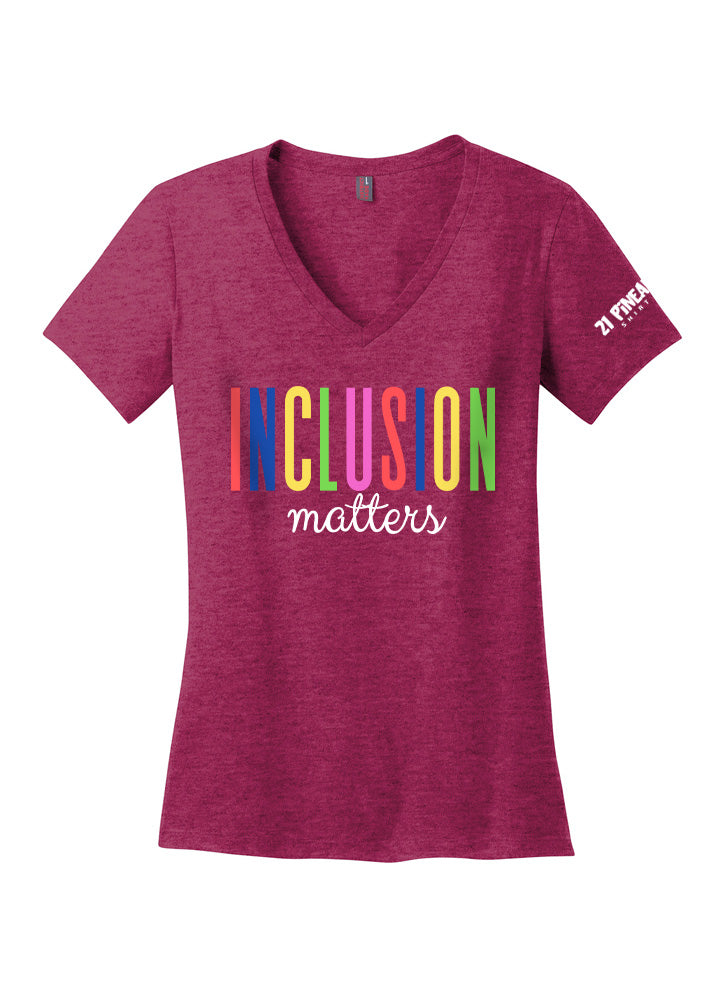 Inclusion Matters Women's V-Neck Tee