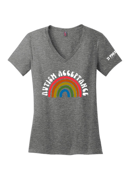 Autism Acceptance Women's V-Neck Tee