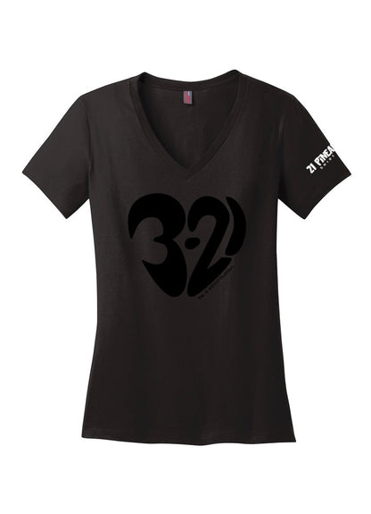 Heart Drip Women's V-Neck Tee