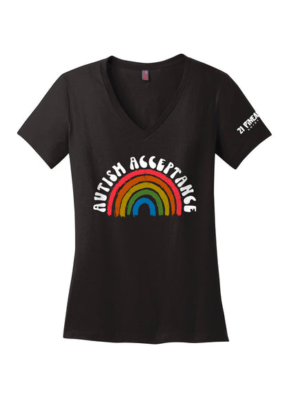 Autism Acceptance Women's V-Neck Tee