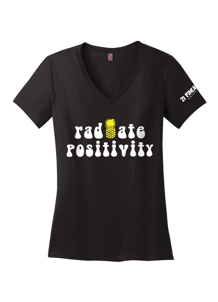 Radiate Positivity Women's V-Neck Tee