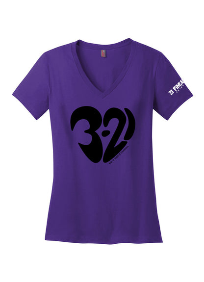 Heart Drip Women's V-Neck Tee