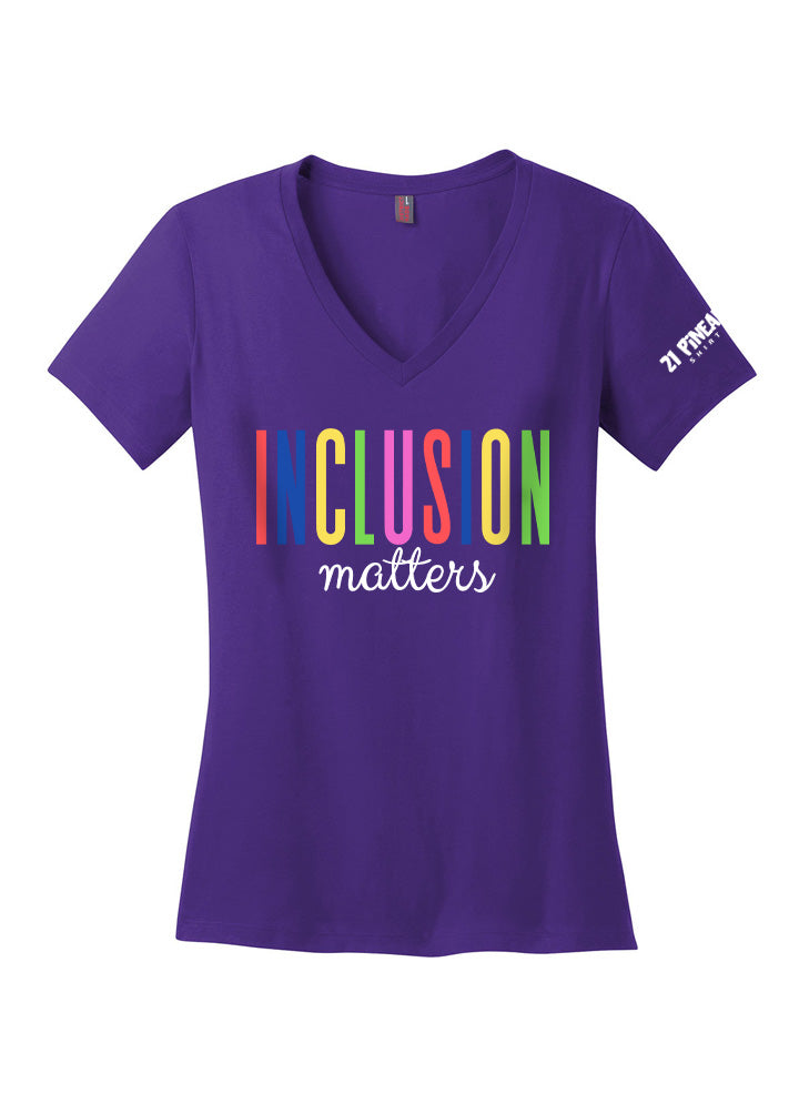 Inclusion Matters Women's V-Neck Tee