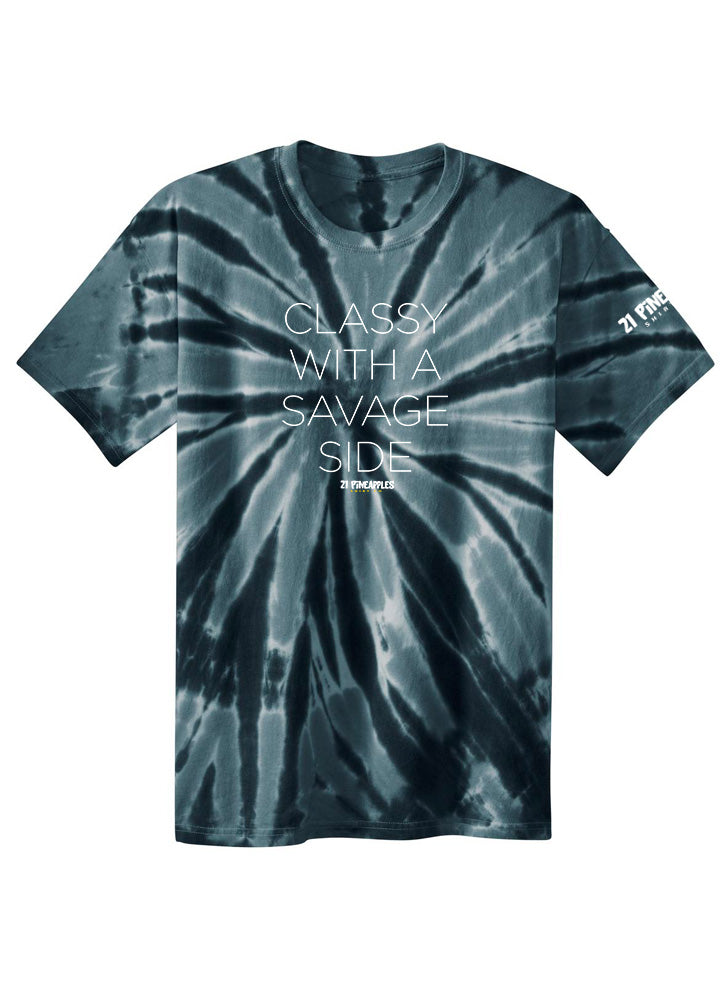 Classy With A Savage Side Youth Tie Dye Tee