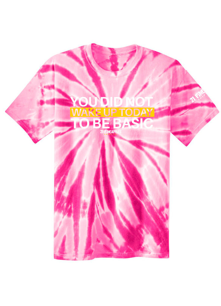 You Did Not Wake Up To Be Basic Youth Tie Dye Tee