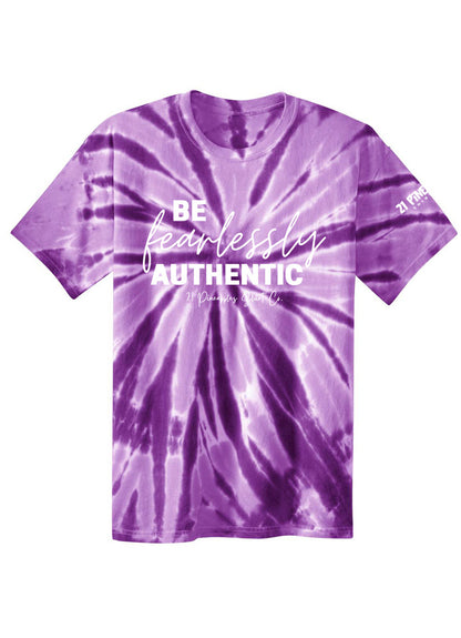 Be Fearlessly Authentic Youth Tie Dye Tee