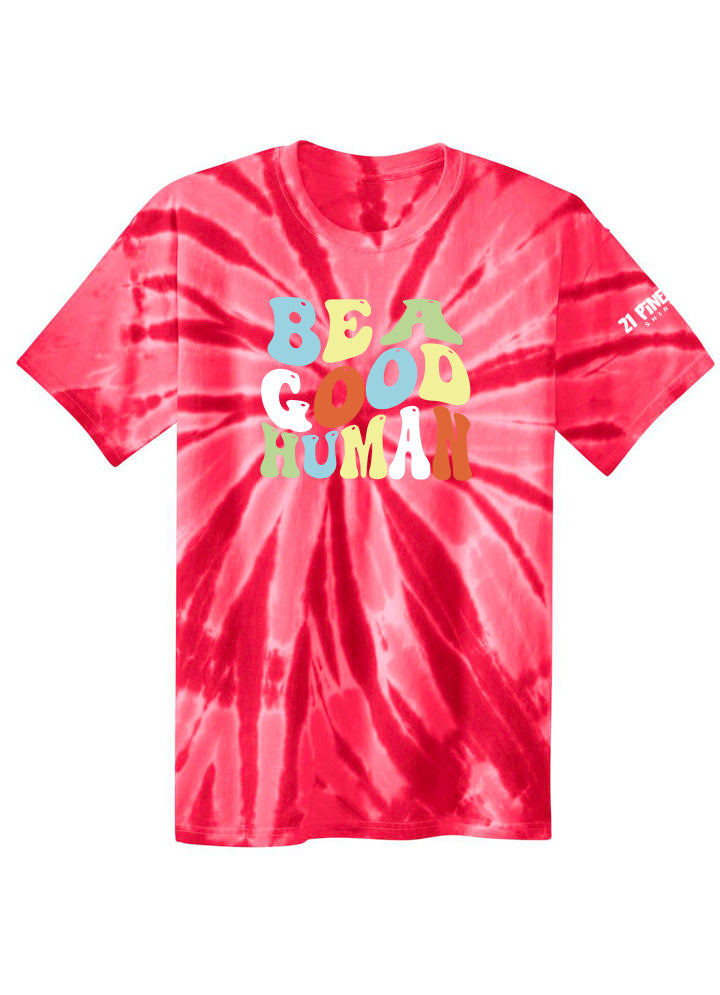 Be A Good Human Groovy Youth Tie Dye Tee