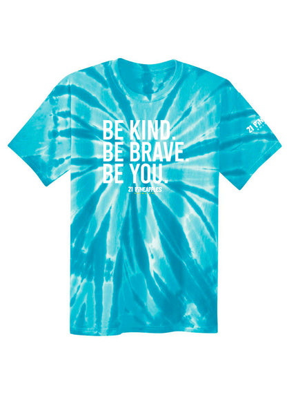 Be Kind Be Brave Be You Youth Tie Dye Tee