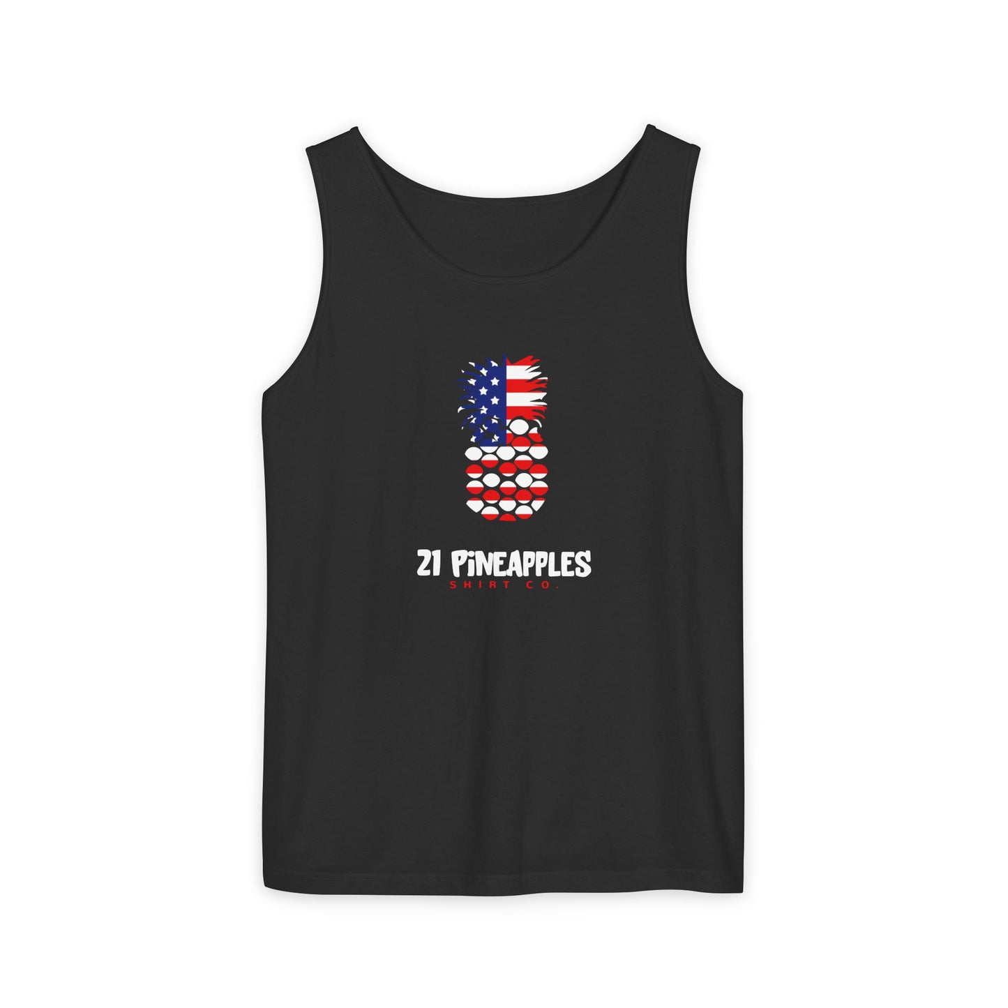 21 Pineapples American Flag Men's Tank Top