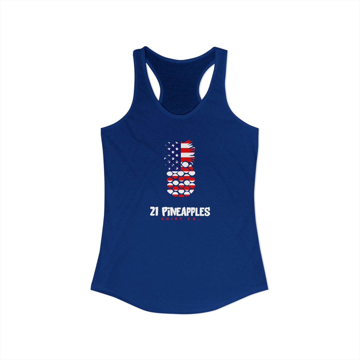 21 Pineapples American Flag Women's Tank Top