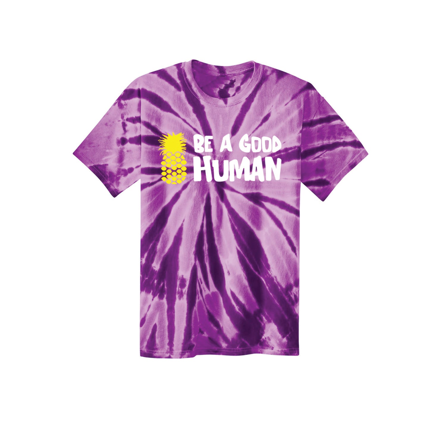 Be A Good Human Cartoon Tie Dye Tee