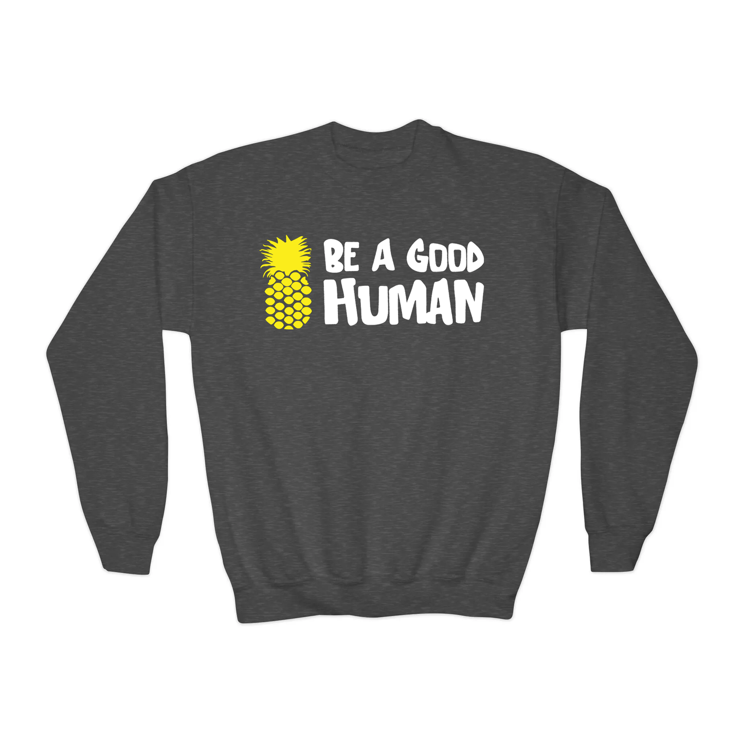 Be A Good Human Cartoon YOUTH Crewneck