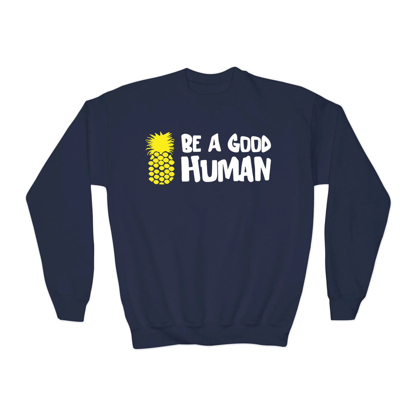 Be A Good Human Cartoon YOUTH Crewneck