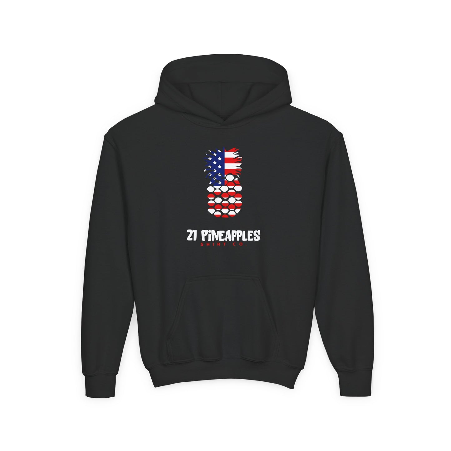 21 Pineapples American Flag YOUTH HOODIE
