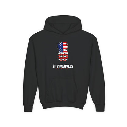 21 Pineapples American Flag YOUTH HOODIE